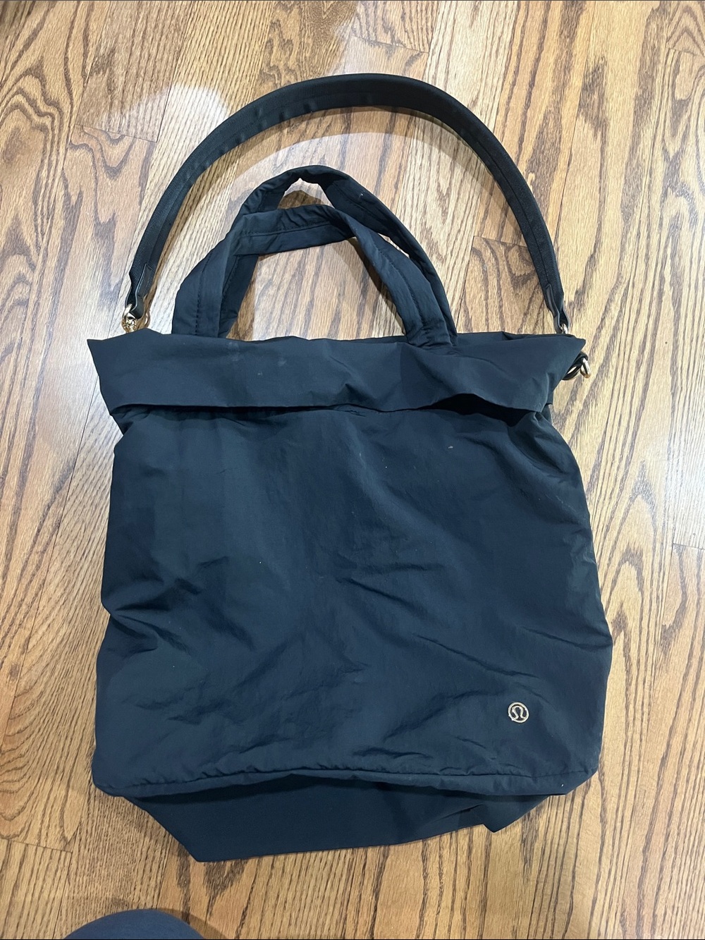 lululemon athletica Black Nylon Convertible Tote